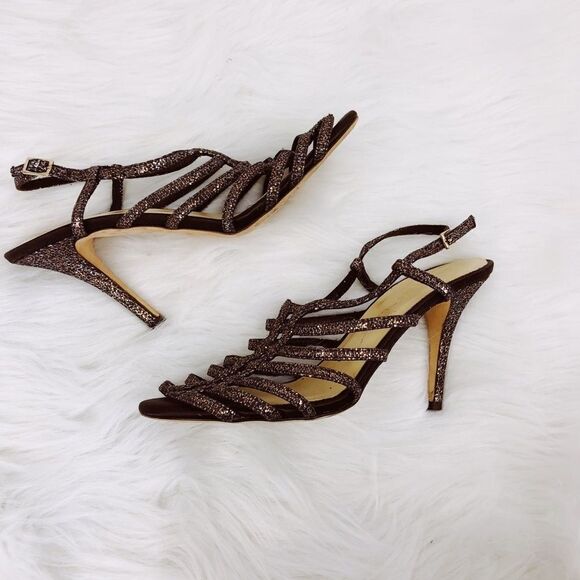 Kate Spade Caryl Glitter Cage Slingback Sandals - Picture 3 of 5